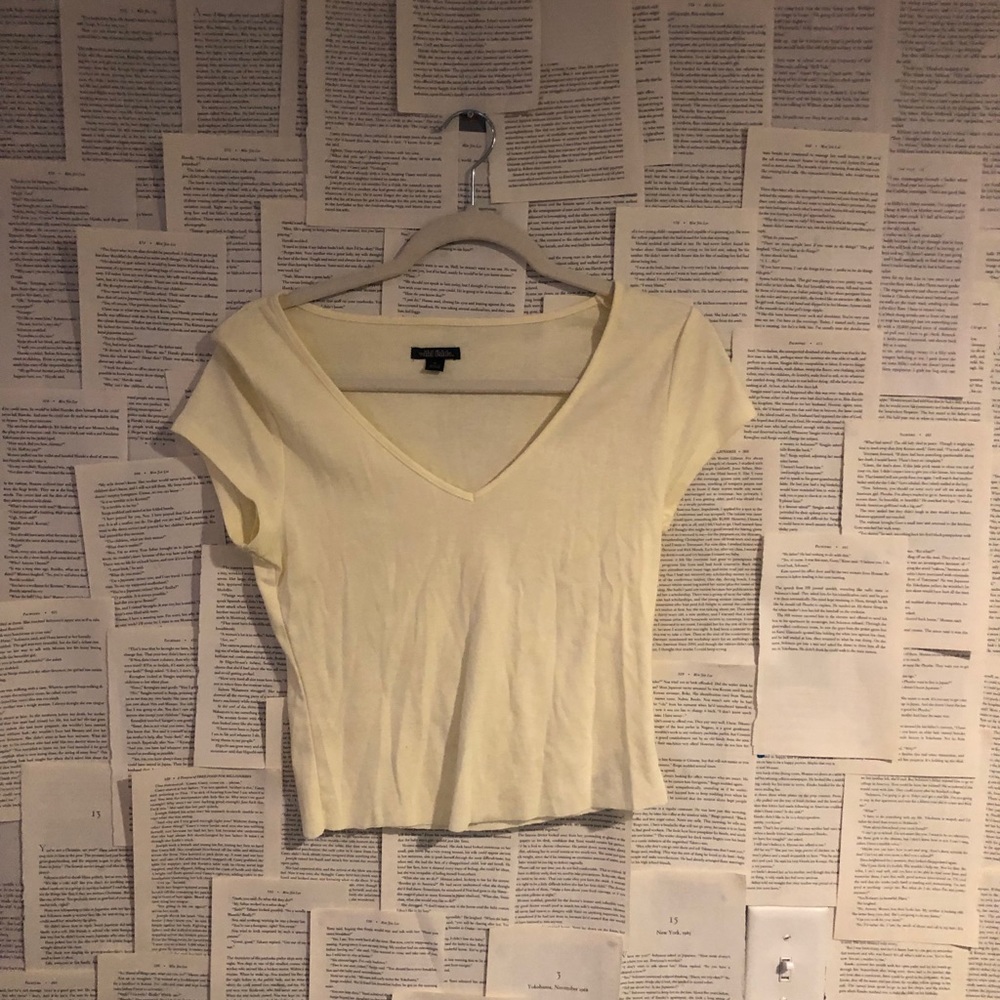 yellow crop top